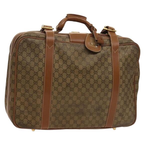 GUCCI GG Supreme Trunk Pvc Beige Gold 010 39 0520 50